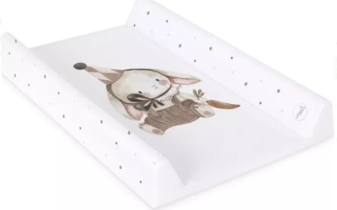 Saltea de Infasat Ultra Light 1.2kg, 50x70cm, cu Intaritura, Grosime 3cm, Anti-Alunecare, Iepurasul Clovn